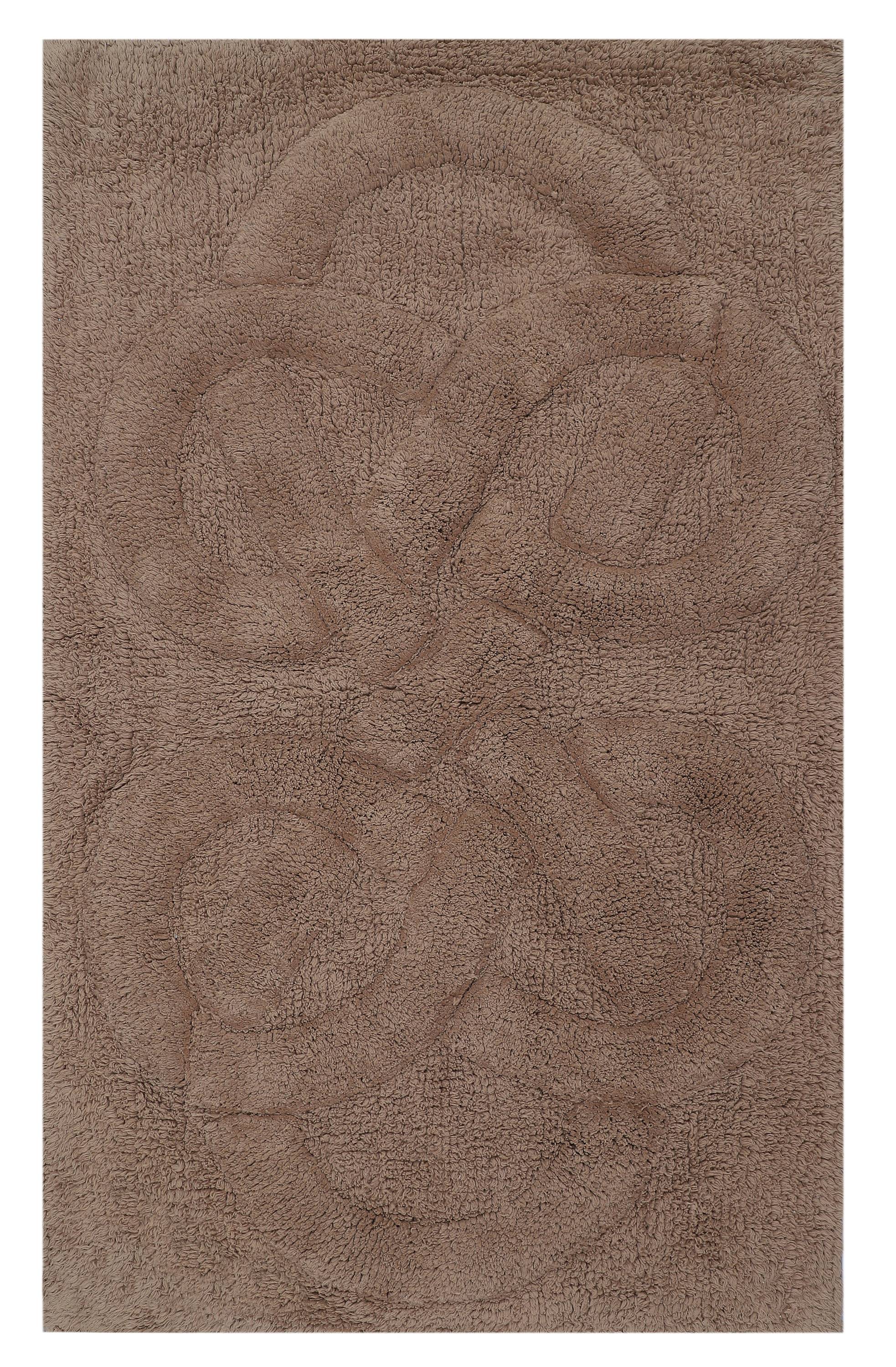  KB1724-TUFT-STO Tuft Twisted 17-Inches x 24-Inches Stone Cotton Bath rug