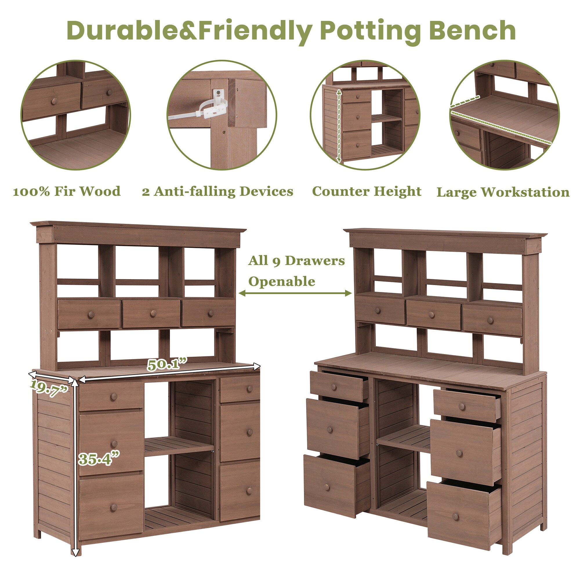 AHIOU HOME ZAAHG-018AADPB Potting-Benches - View #10