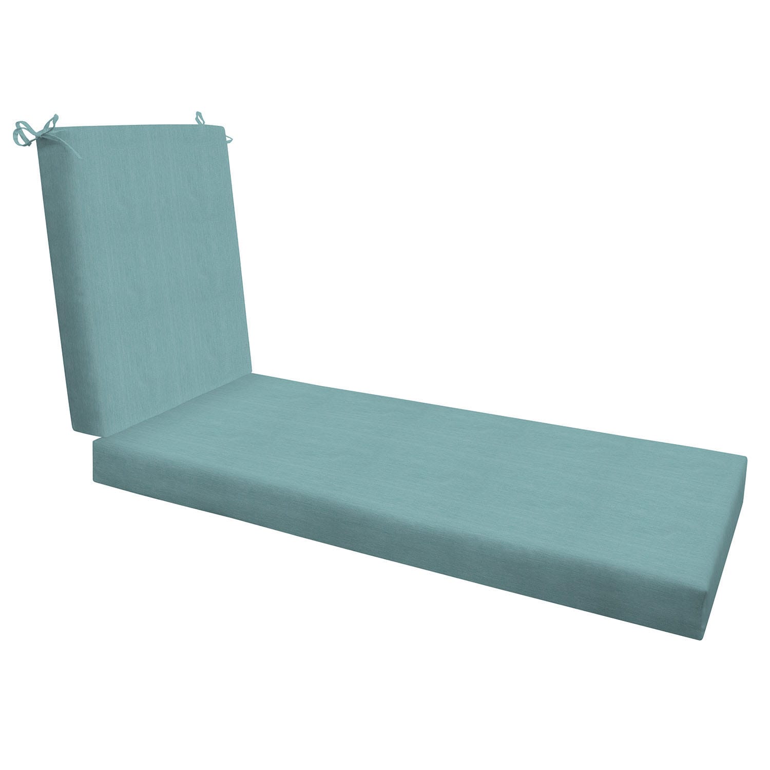 Style Selections 21403S-101A171 45-in x 22.5-in Textured Solid Coastal Blue Patio chaise lounge chair cushion