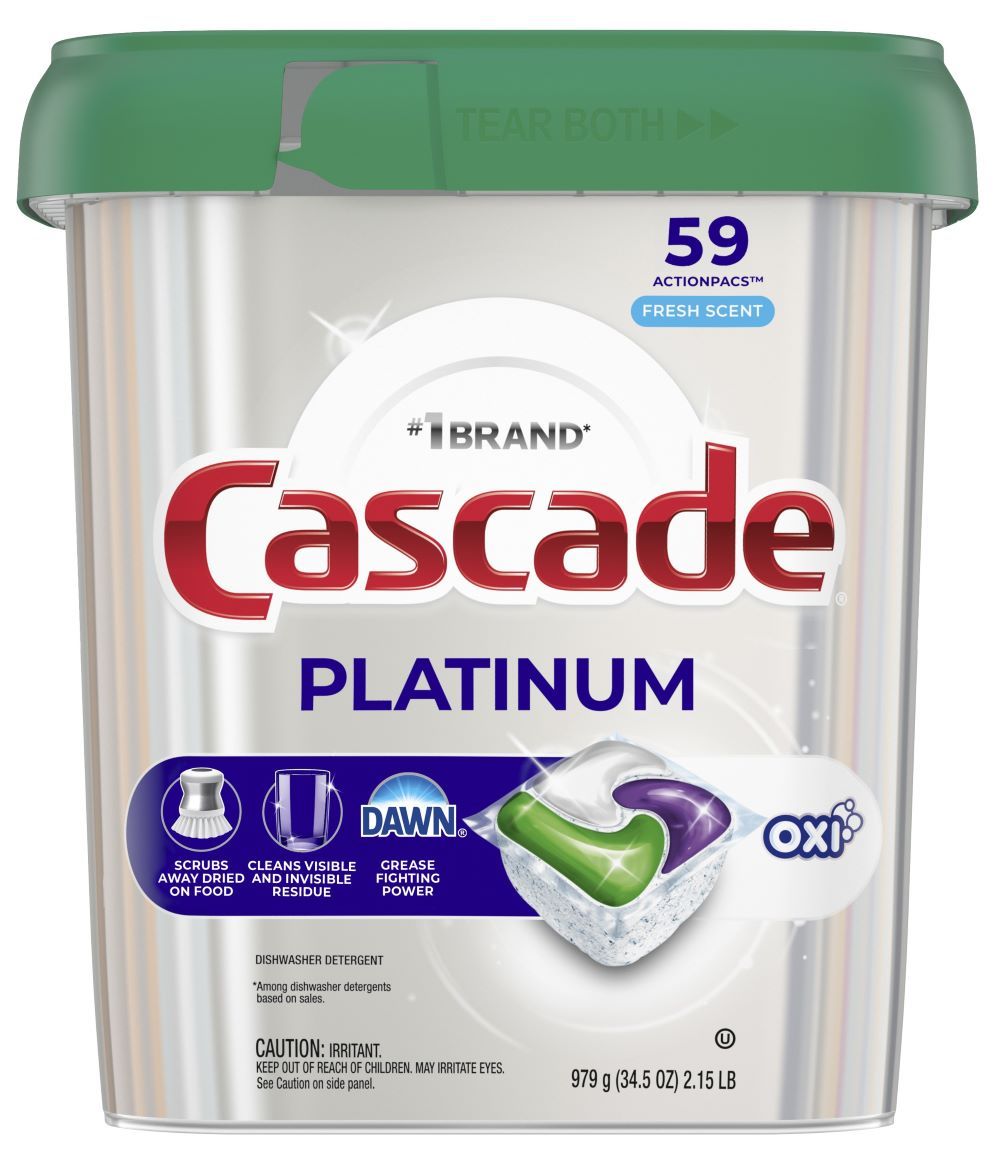 Cascade 30772157671 Platinum Plus 59 -Count Fresh Scent Dishwasher Detergent