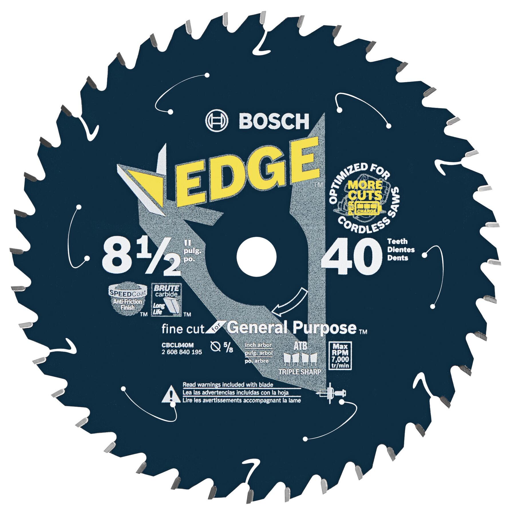 Bosch CBCL840M 8-1/2-in 40 -Tooth Carbide Circular saw blade Individual