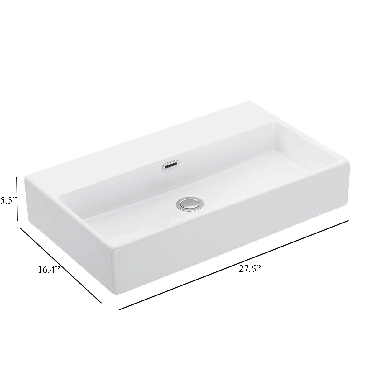 WS Bath Collections QUATTRO 70.00 Bath-Sink - View #7