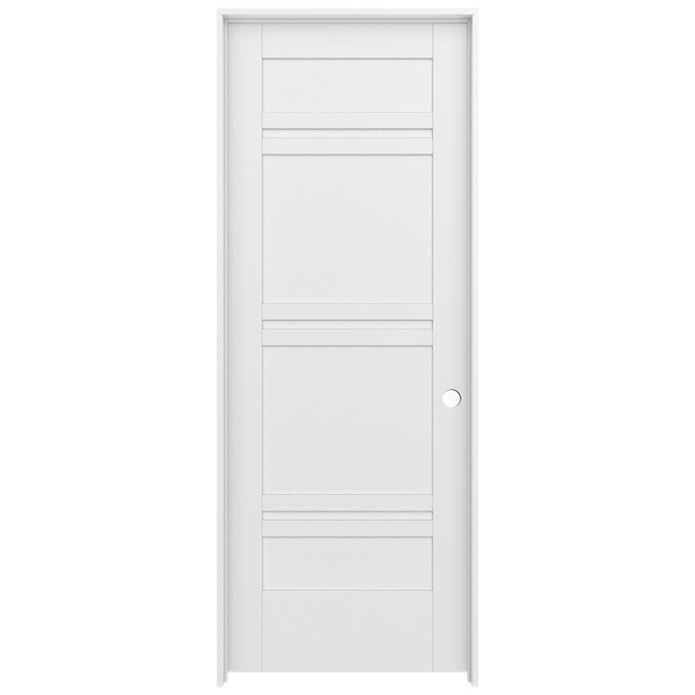 JELD-WEN 24-in x 80-in Solid Core 7-panel Left Hand Smooth Primed MDF ...