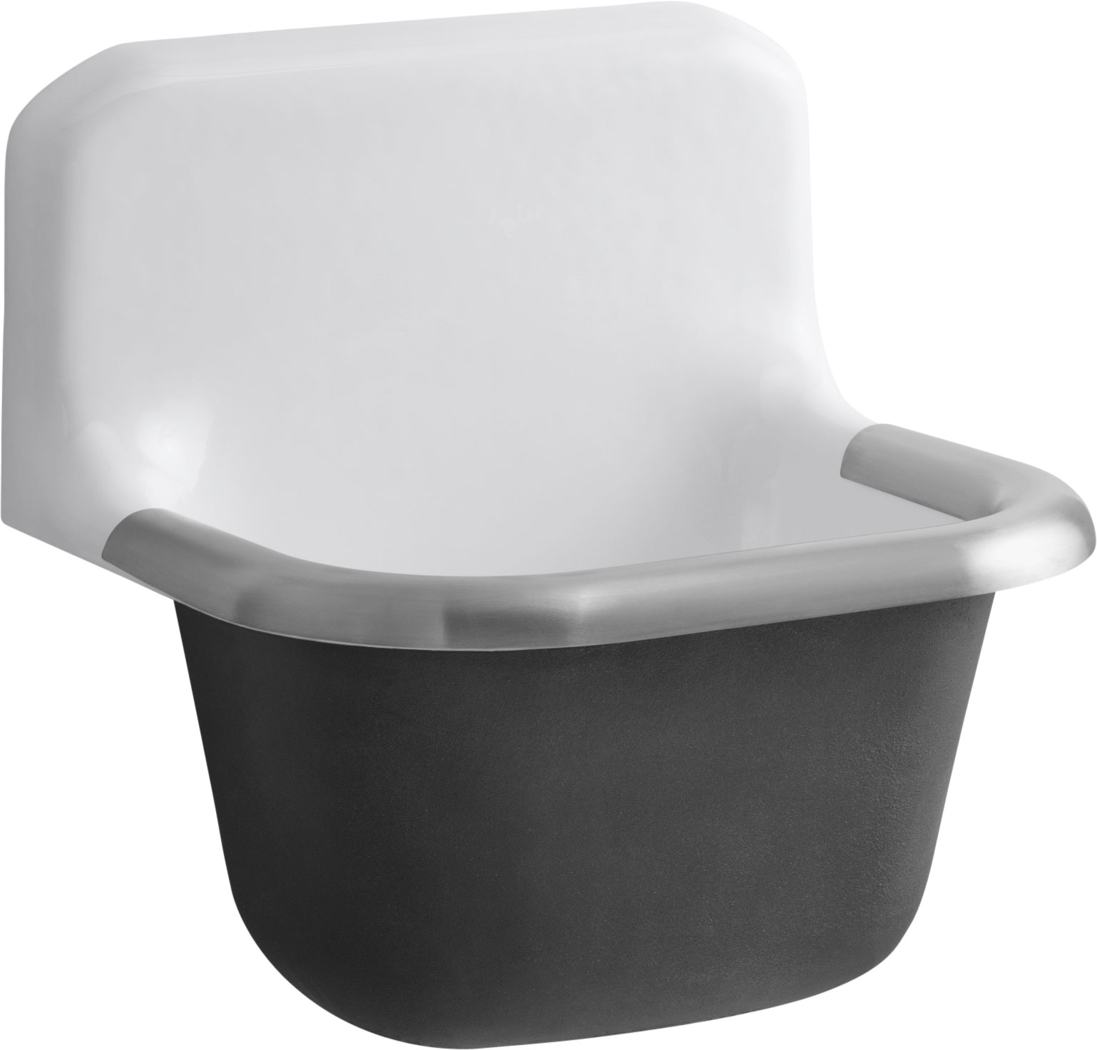 KOHLER Bannon 14-in x 18-in 1-Basin Wall Mount Laundry Sink - White