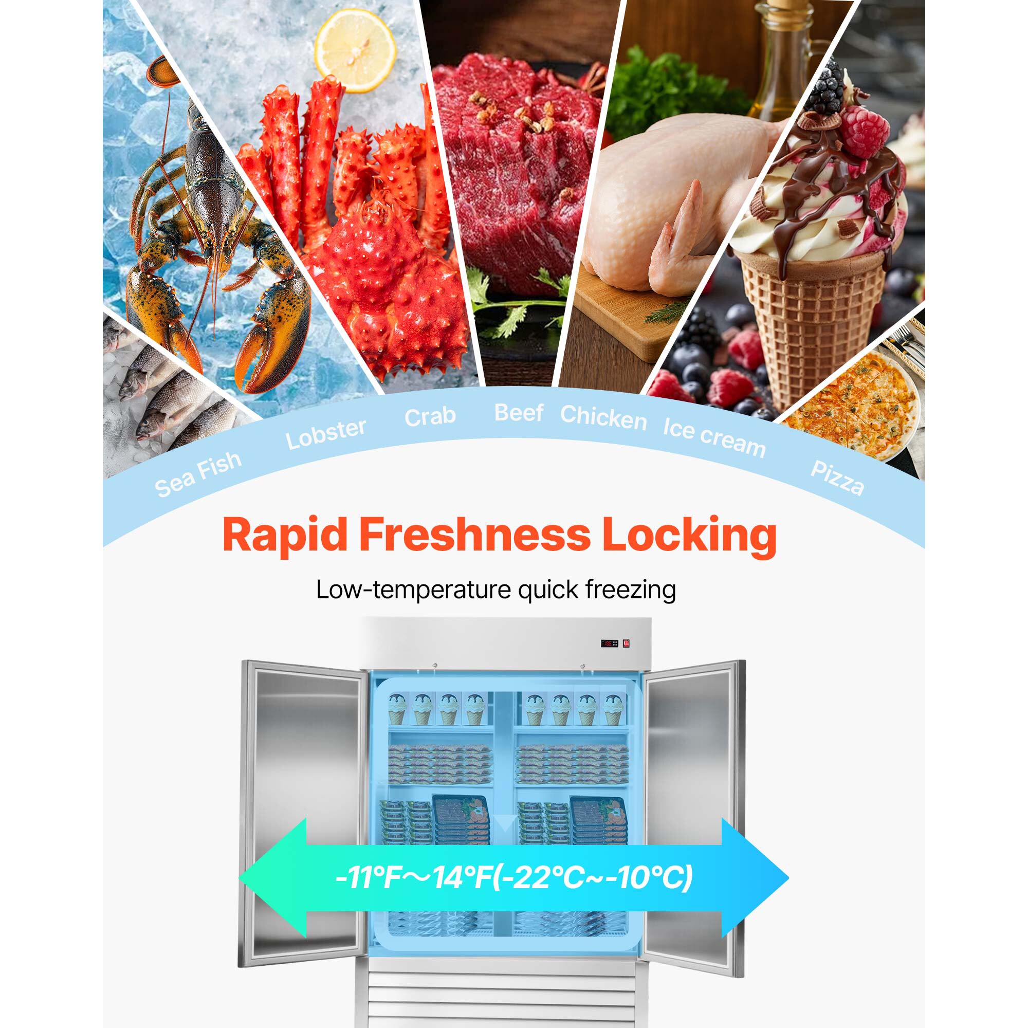 VEVOR SCLSSYLJDSML14800V1 Commercial-Refrigerators - View #2