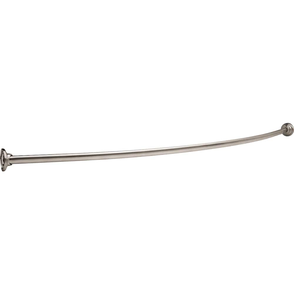 Delta 42205 42205 58 Inch62 Inch Adjustable Curved Wall Mounted Shower Curtain Rod