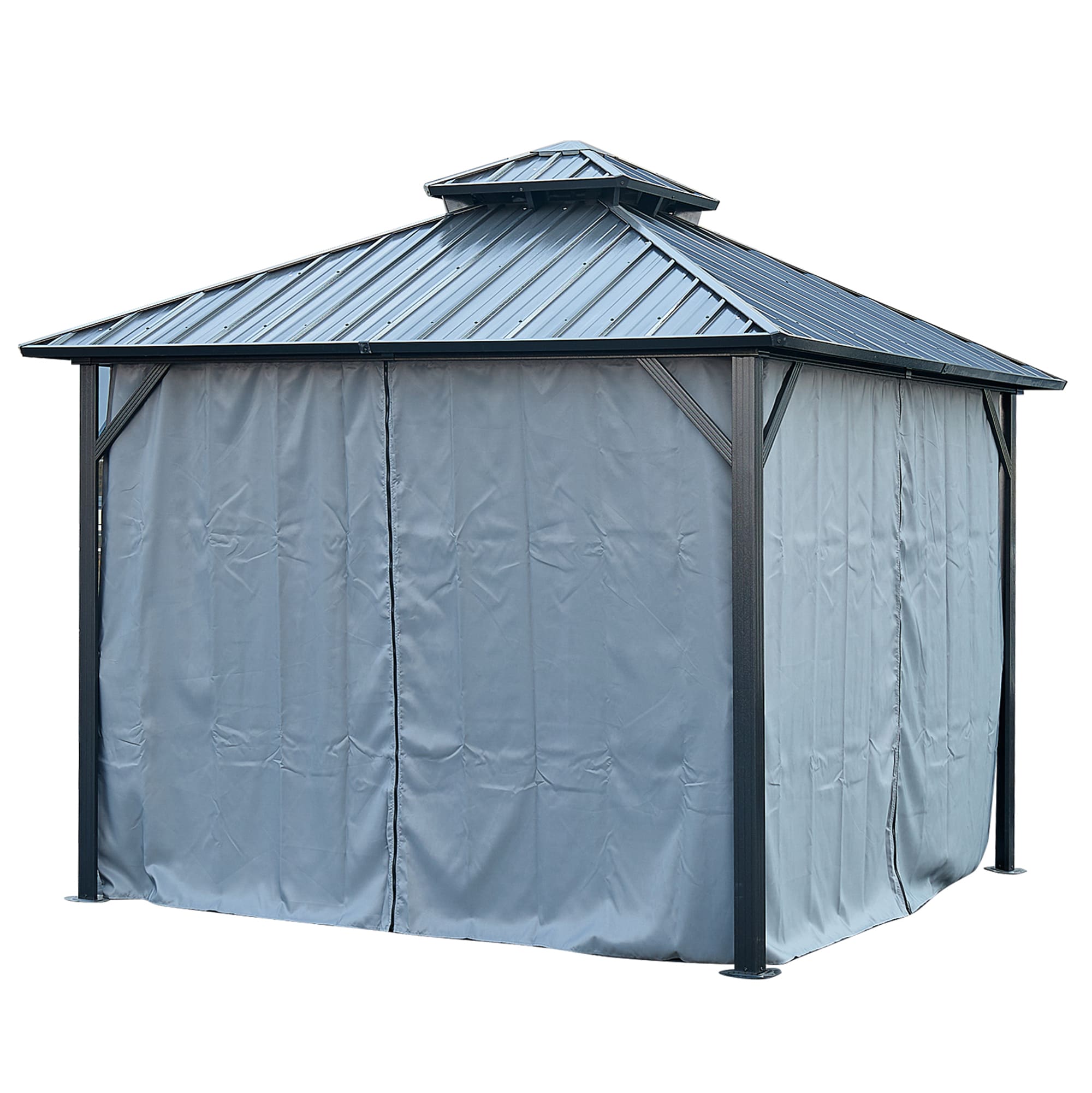 SINOFURN SYE350017GY Wood-Resin-Gazebos - View #20