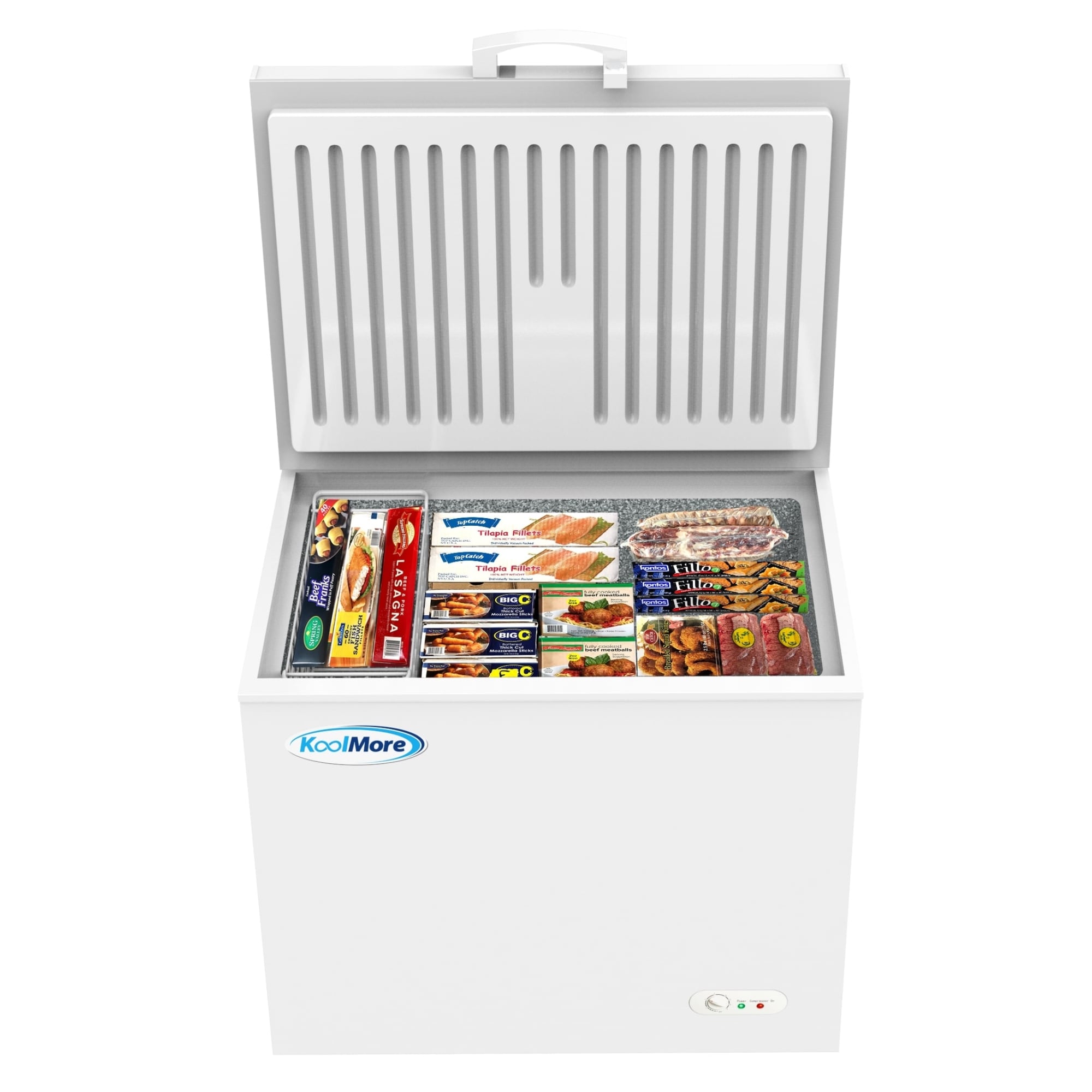 KoolMore LOW-SCF-9C 9.6-Cu. Feet Chest Manual Commercial Freezer in White
