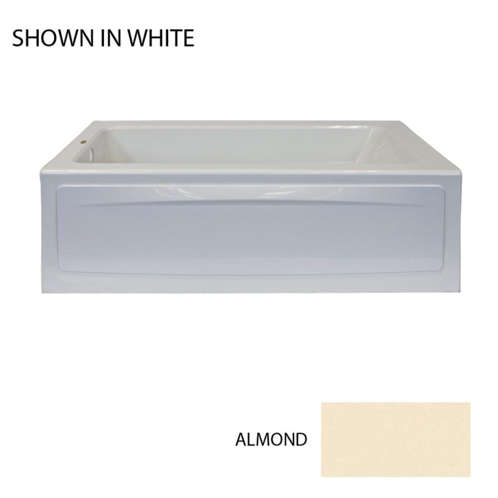 Jacuzzi P1S6032ALR2XXA Primo 32-in x 60-in Almond Acrylic Alcove Air Bath (Left Drain)