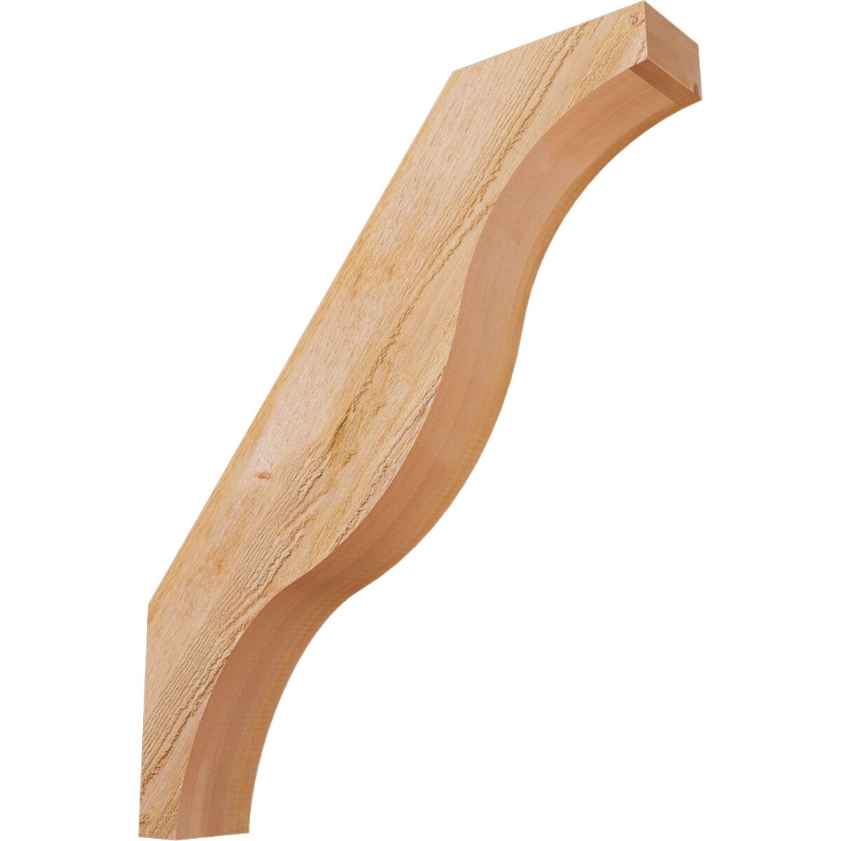 Ekena Millwork BRC04X24X28FST00RWR 4-in x 24-in x 28-in Western Red Cedar Unfinished Wood Funston Rough Sawn Knee Brace