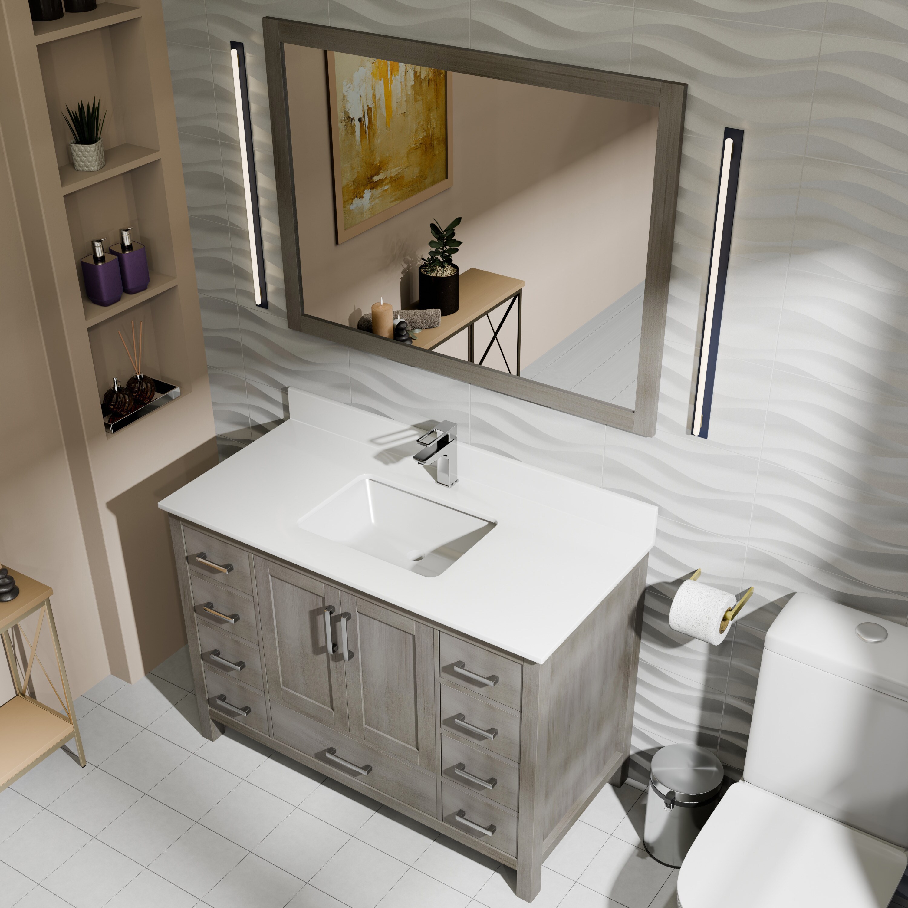Lexora LVJ48SD300 Bath-Vanity-Combo - View #7
