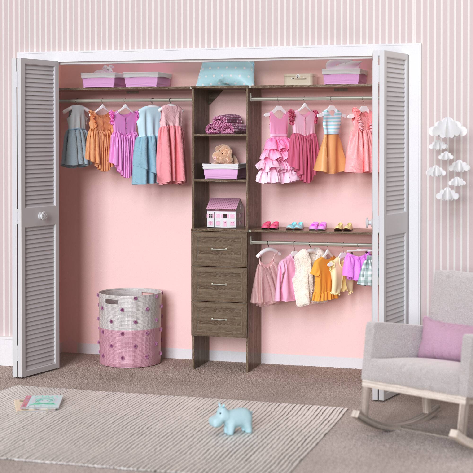 Amazon.com: MOGELAFOO 83 Inch Wide Portable Closet Wardrobe
