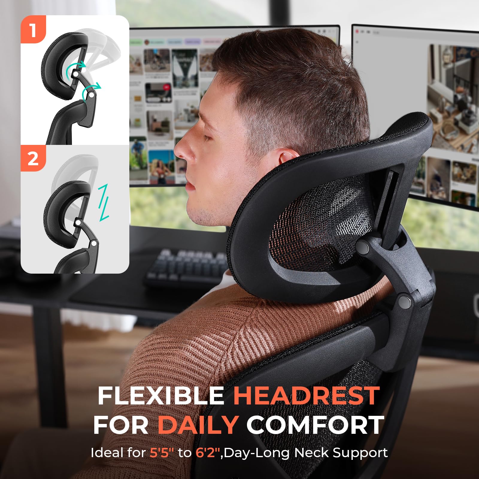 Wooakway OC017-BK Office-Chairs - View #5