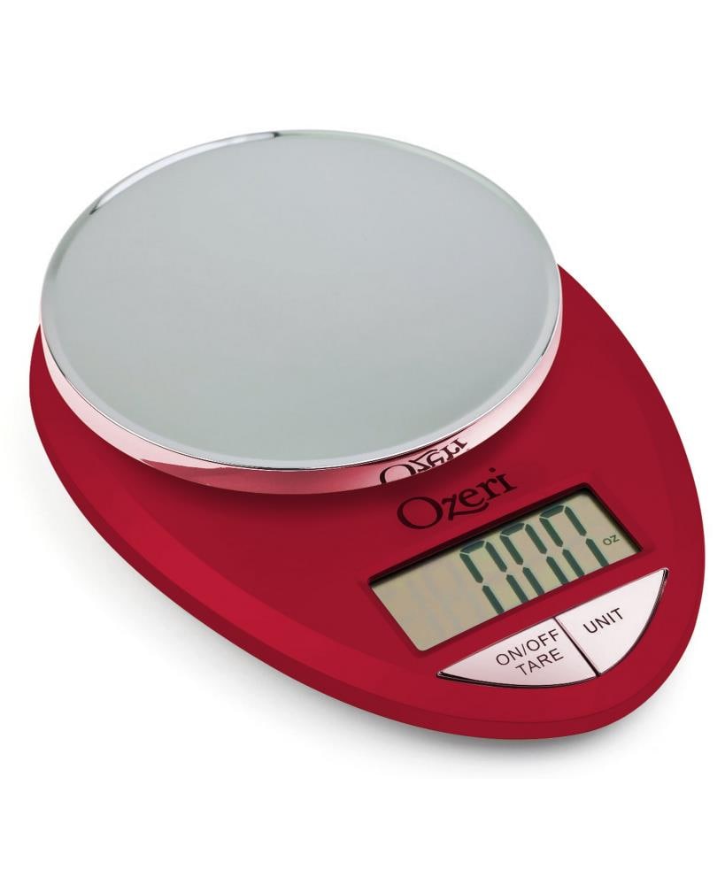 Ozeri Red Kitchen Scale, Pro Digital Kitchen Food Scale, 0.05 oz to 12 lbs  (1 gram to 5.4 kg) in the Specialty Small Kitchen Appliances department at