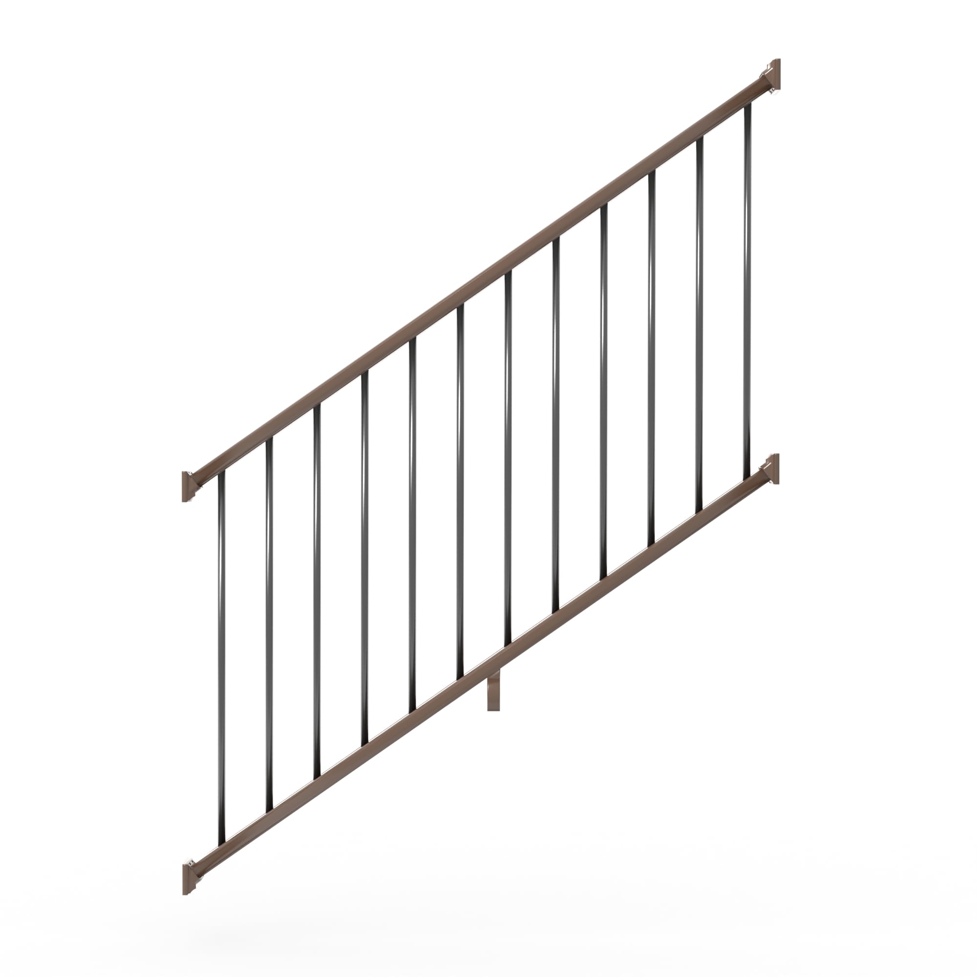 Deckorators Grab and Go 6-ft x 36-in Brown Composite Deck Stair Rail ...