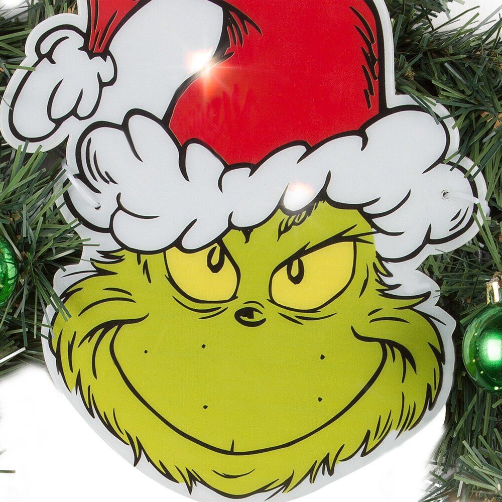 Grinch 17.32-in Lighted Decoration Dr. Seuss The Grinch Merry Christmas  Battery-operated Batteries Included Christmas Decor in the Christmas Decor  department at