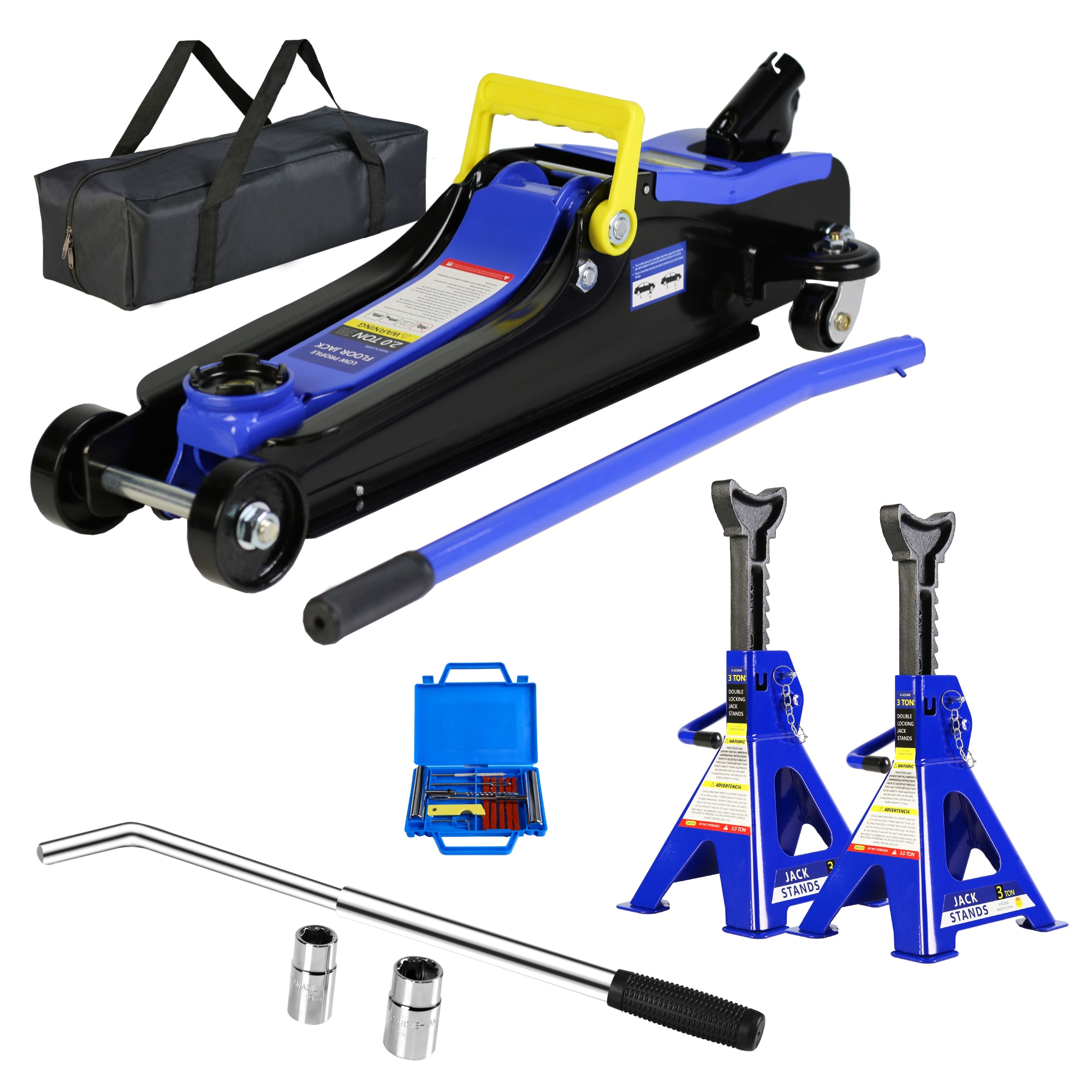 Kahomvis YS-QPW1-973 Blue 2-Tons Steel Hydraulic Low profile floor jack