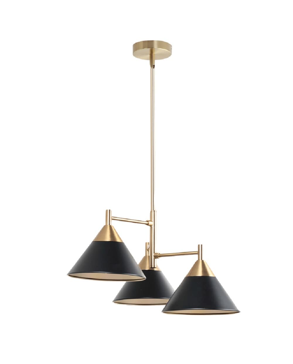 Scott Living Alton 3-light Matte Black Soft Gold Modern Contemporary 