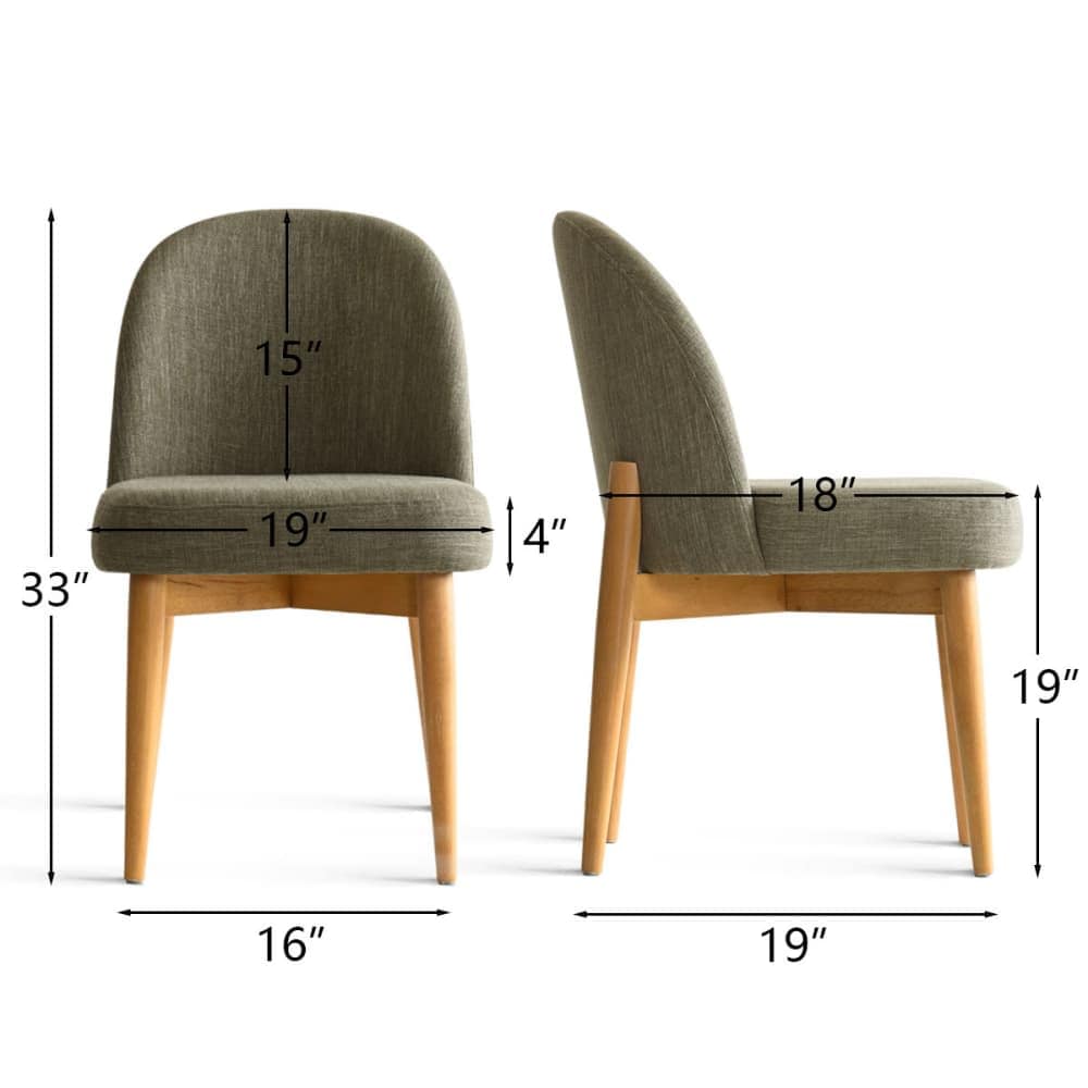 Maison Boucle HAVANA-WOOD-GREEN6 Dining-Chairs - View #3