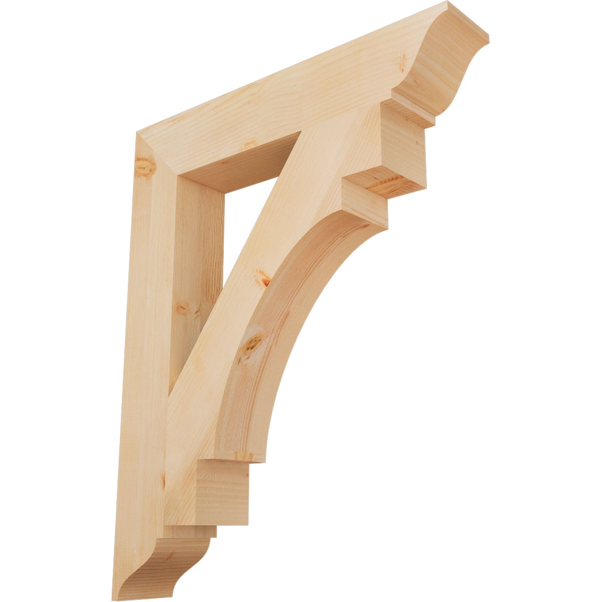 Ekena Millwork BKT06X34X42MRC01SDF Merced traditional smooth 5-1/2-in x 34-in x 42-in Douglas fir Brown Wood Standard bracket