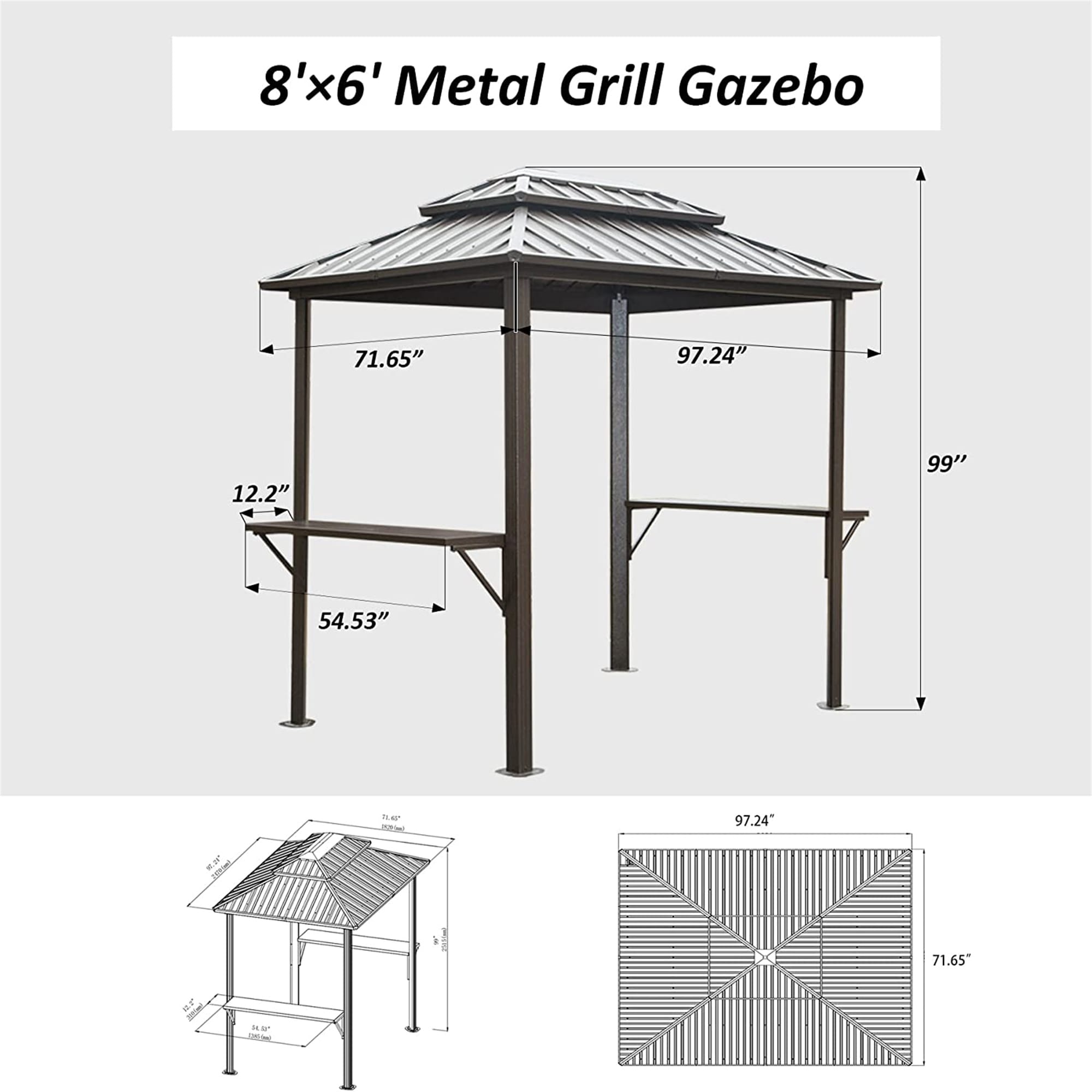 Clihome CL-DOLS037 Wood-Resin-Gazebos - View #5