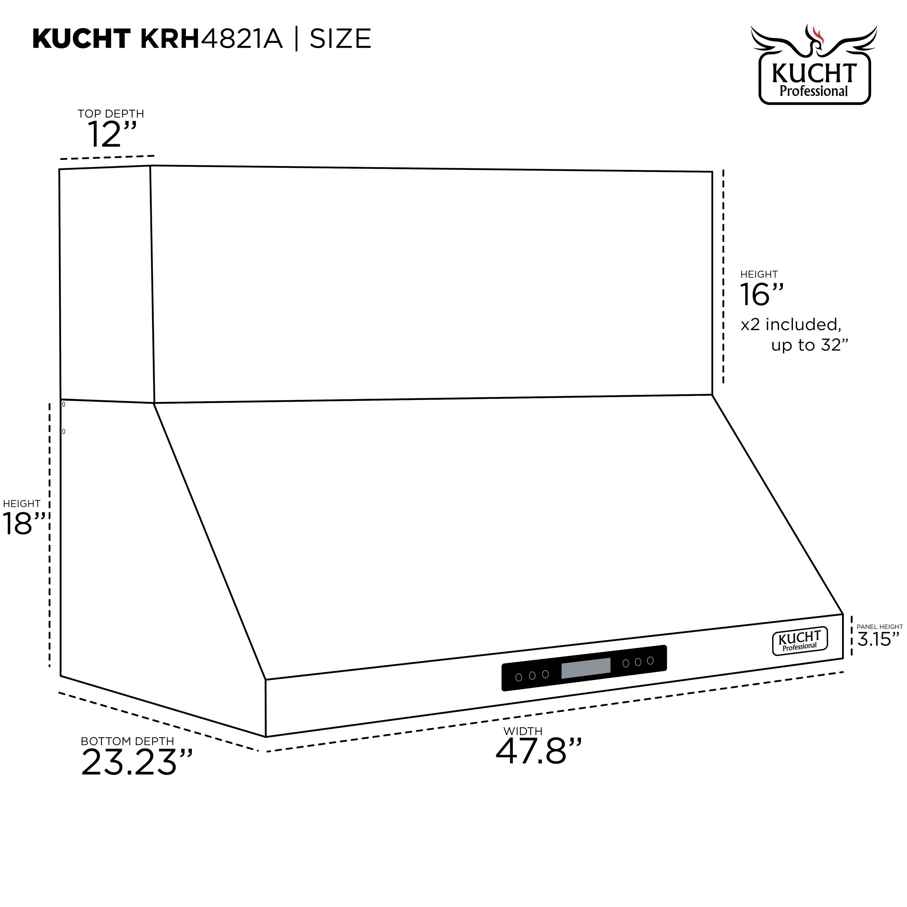 Kucht KRH4821A Wall-Mounted-Range-Hoods - View #8