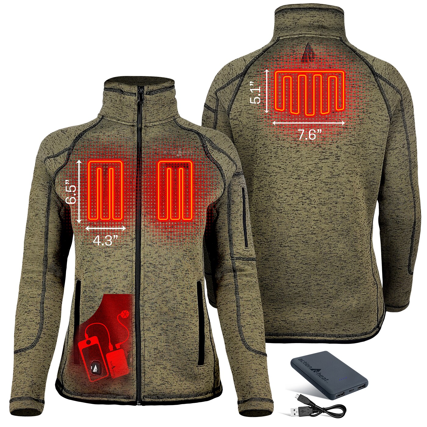 ActionHeat AH-SJKT-5V-W-GN-S Jackets-Coats - View #7