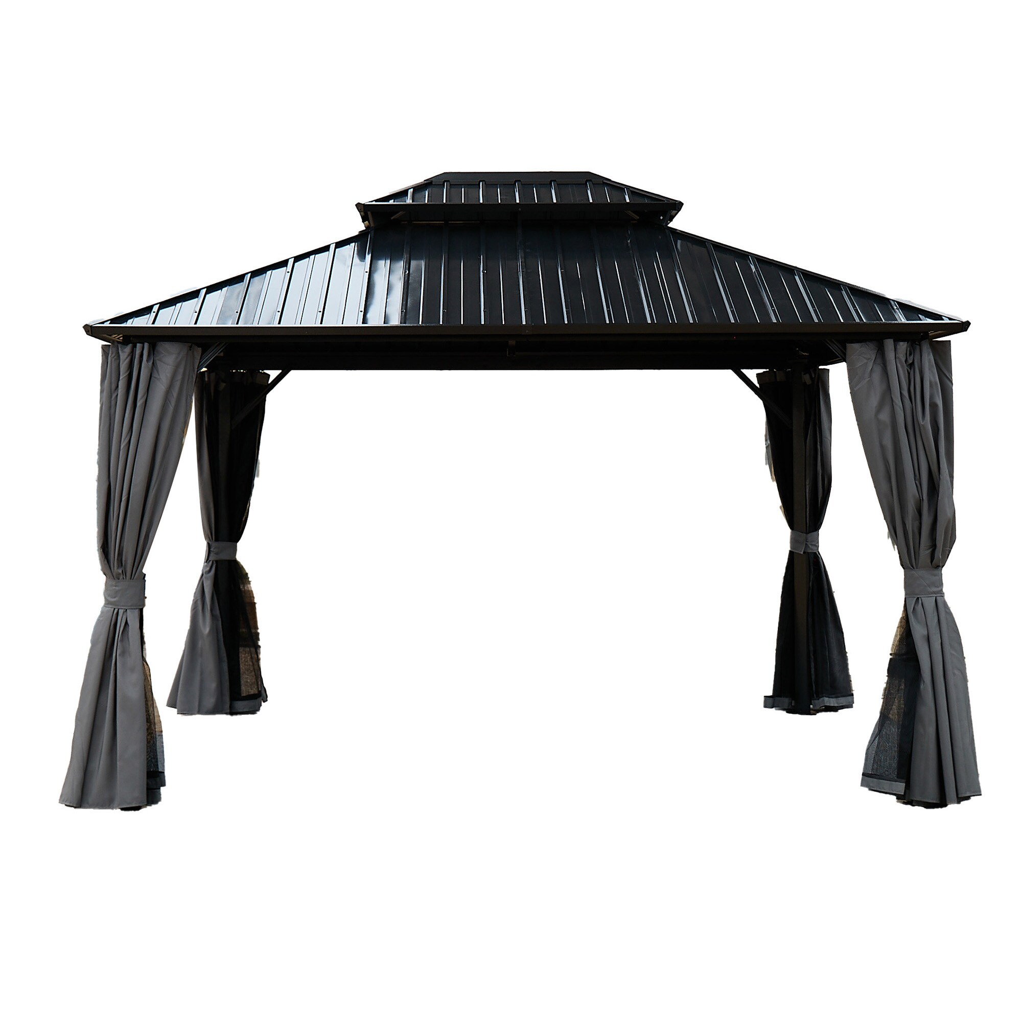 SINOFURN SYE350003GY Wood-Resin-Gazebos - View #17