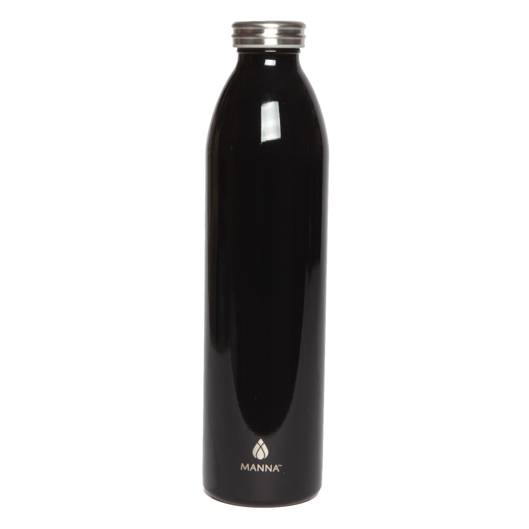 Manna Retro 32 oz. Metallic Black Vacuum Insulated Stainless Steel Bottle