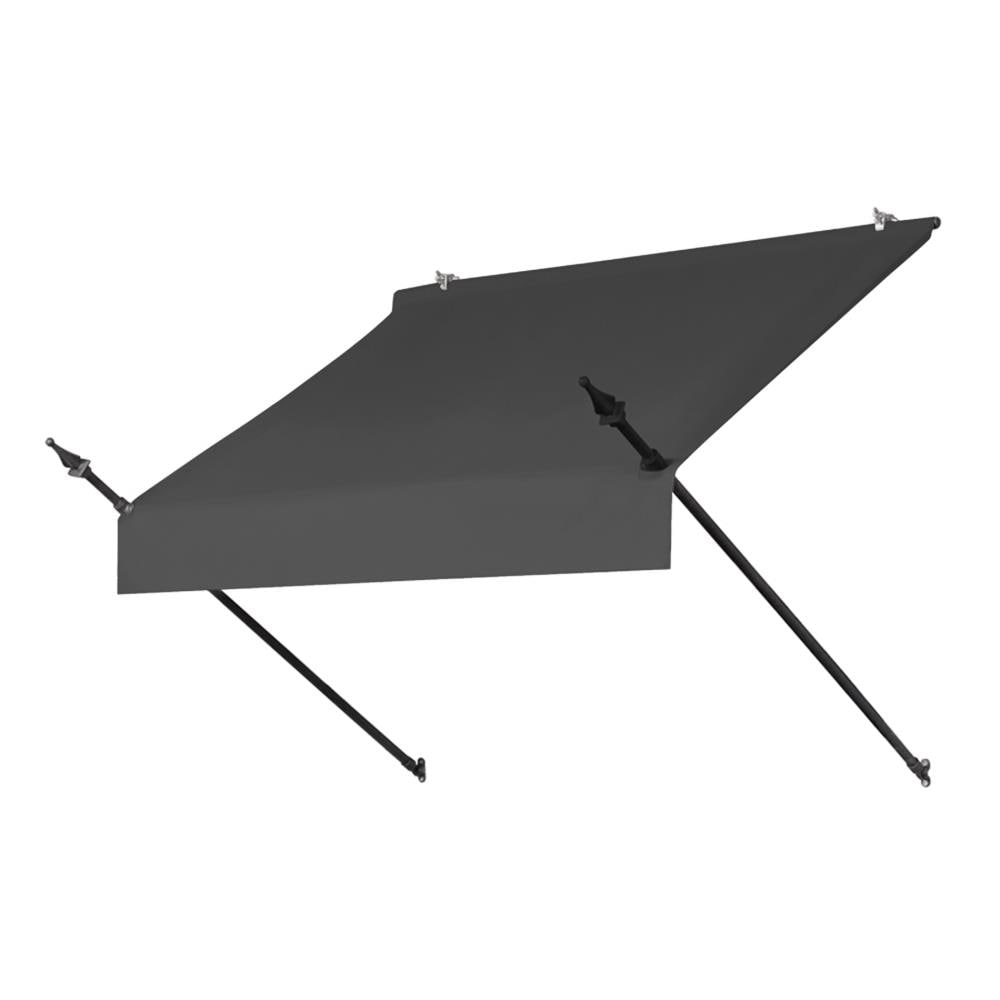 Awnings in a Box 3020966 Designer 50.5-Inches Wide x 36.5-Inches Projection x 10-Inches Height Fabric Gray/Black Solid Manual Retractable Window/Door Awning