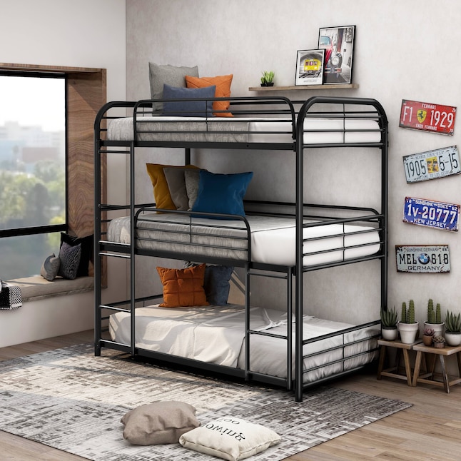Twin Bunk Bed In The Beds, How To Make A Metal Triple Bunk Bed Plans Pdf