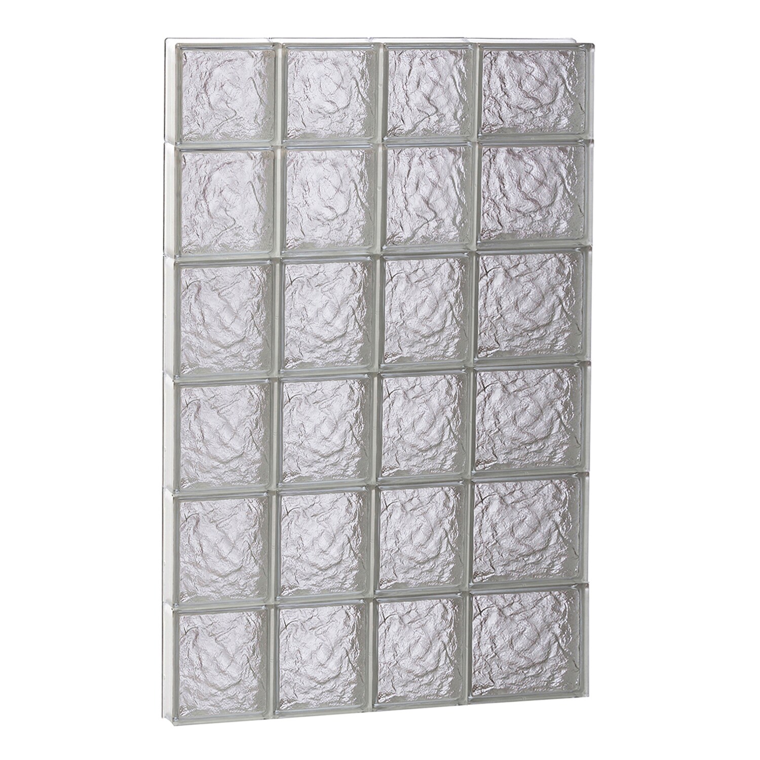 REDI2SET S2646IS Ice Glass 25-in x 44-1/2-in Frameless Replacement Glass Block Window