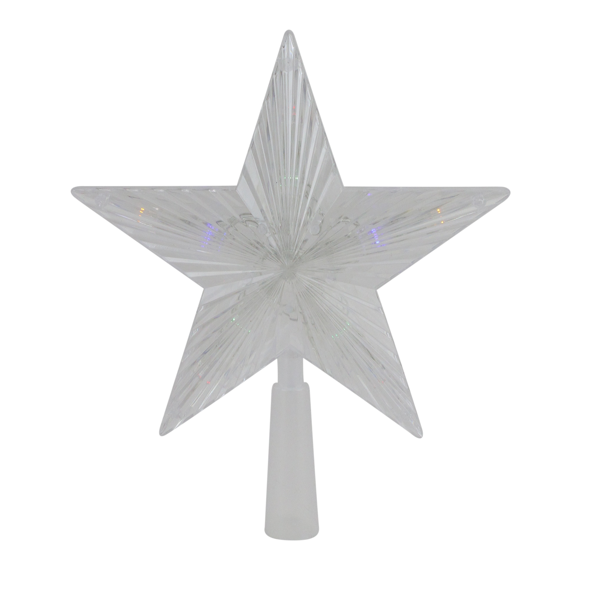Northlight 33406564 10-in Star Clear Multicolor Christmas Tree Topper