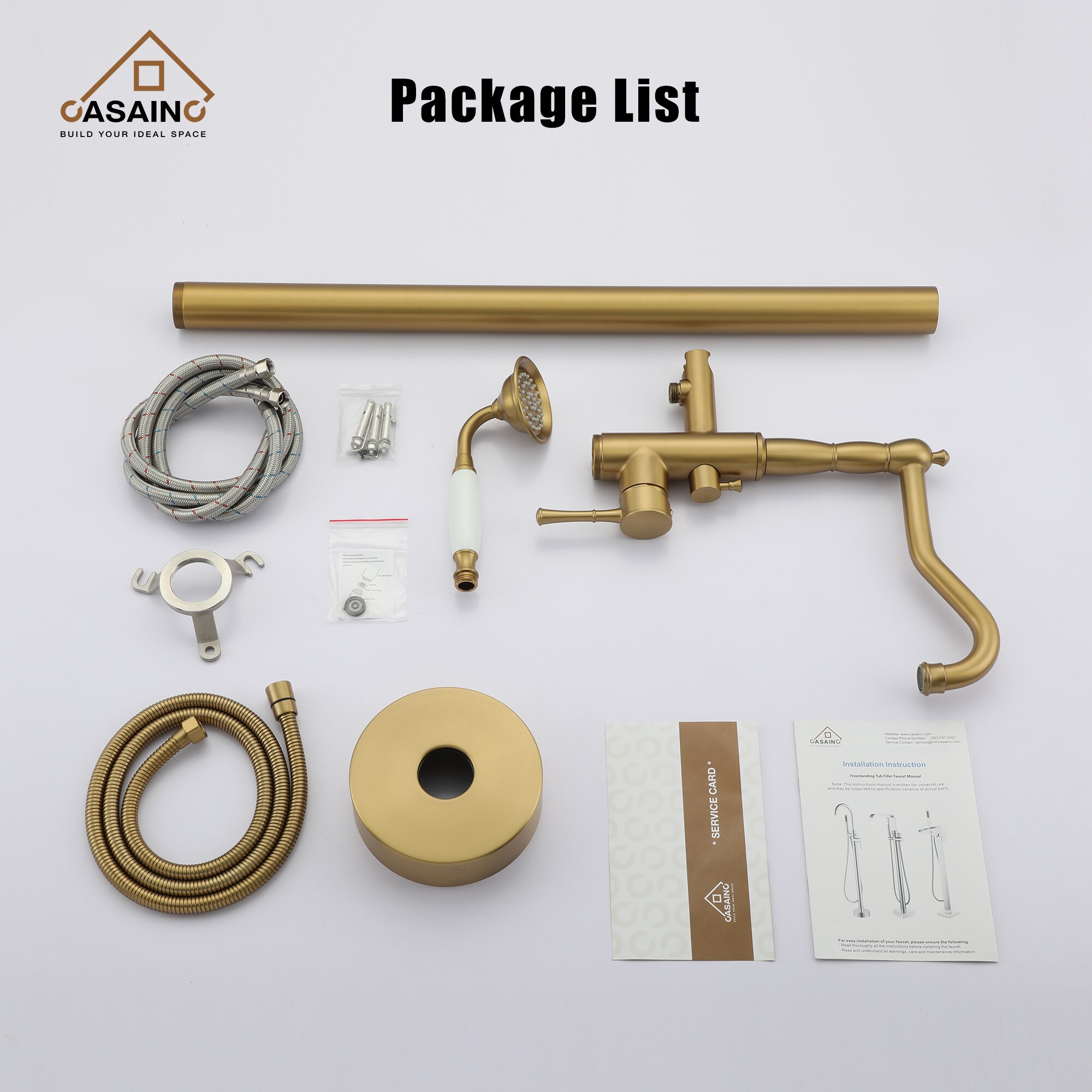 CASAINC TC01-BB Roman-Tub-Faucets - View #5