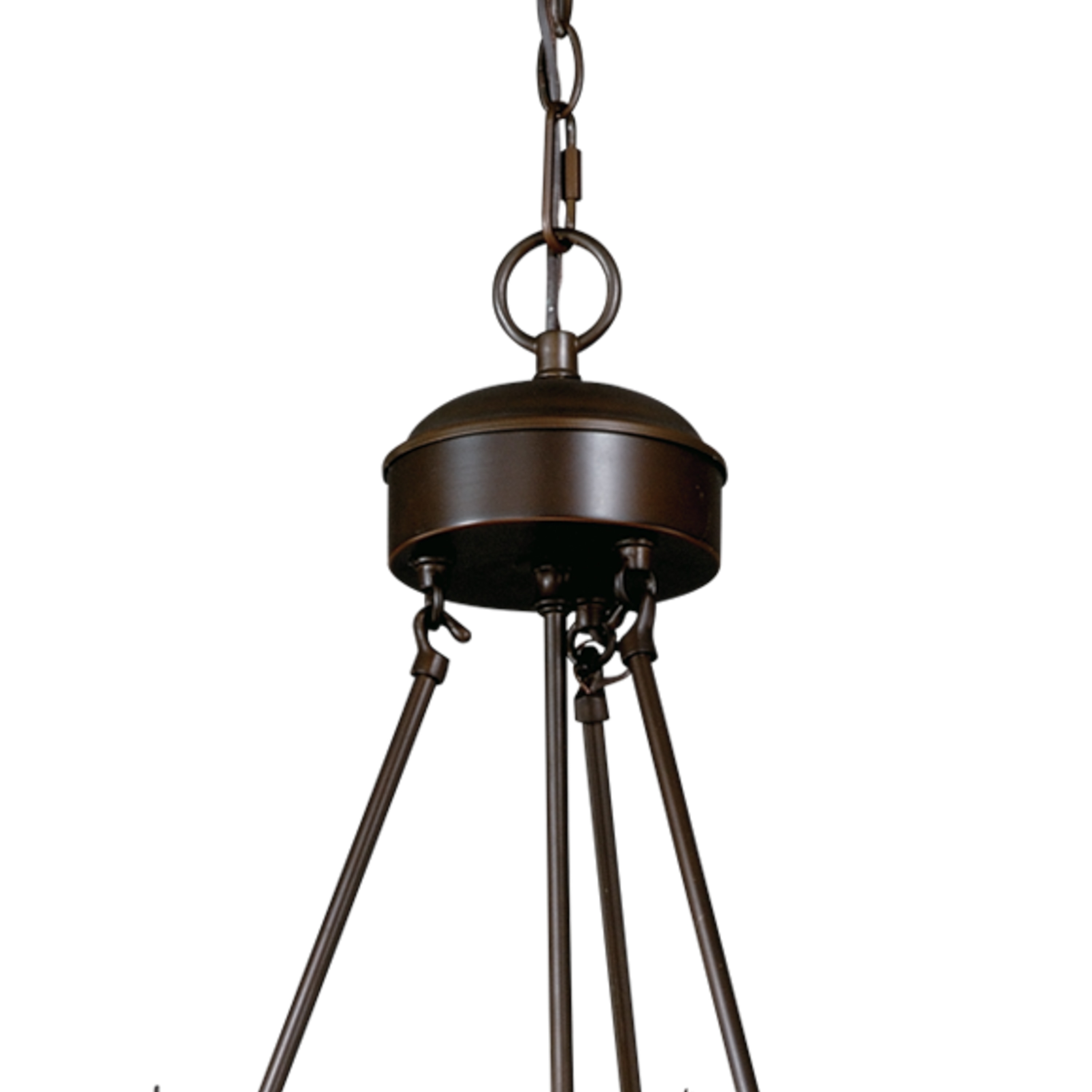 Yosemite Rustic Bronze Tree Silhouette Chandelier with Amber Flake Glass
