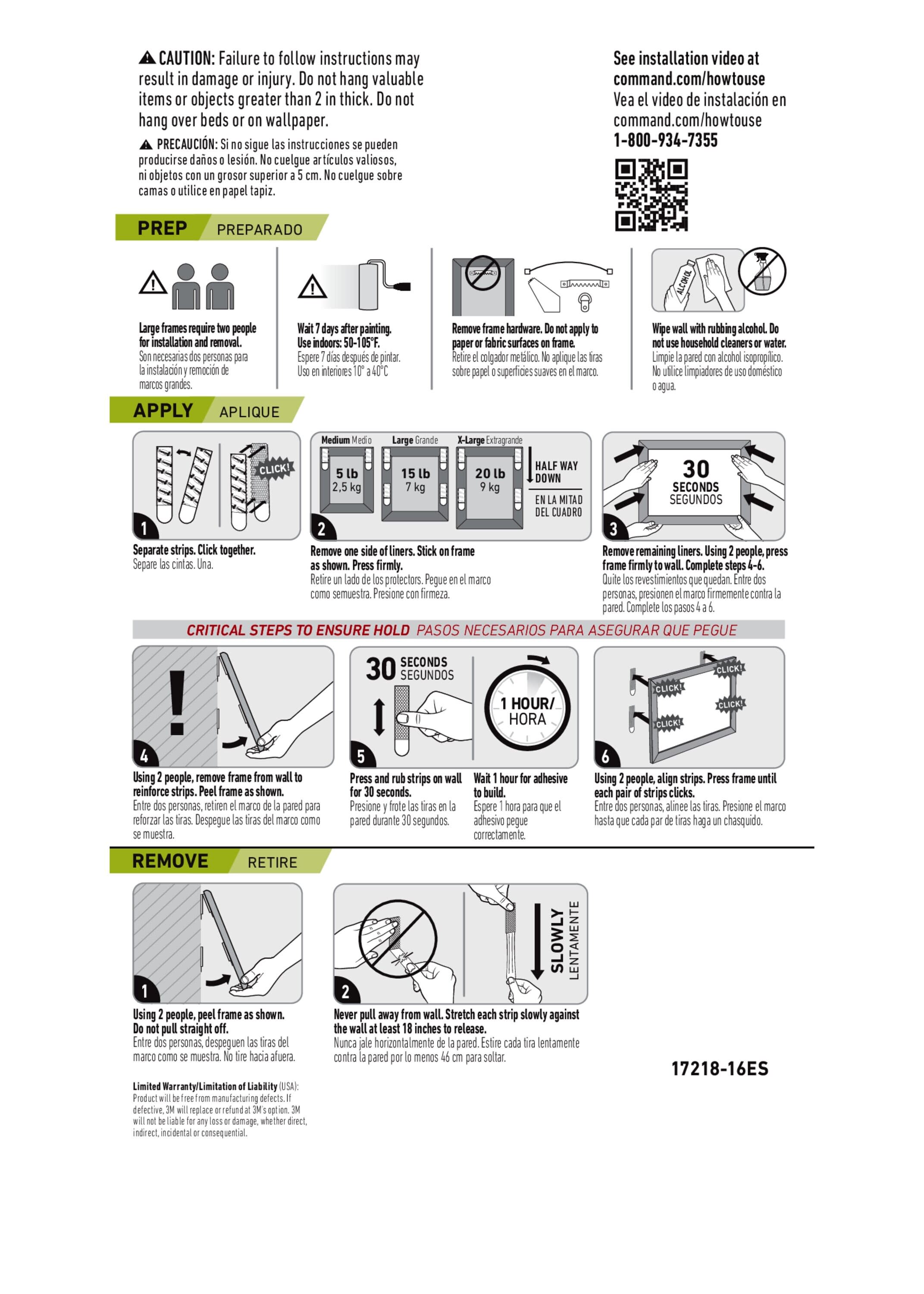 Command™ Picture Hanging Strips, White, Small, 16 Sets of Strips/Pack - The  Binding Source