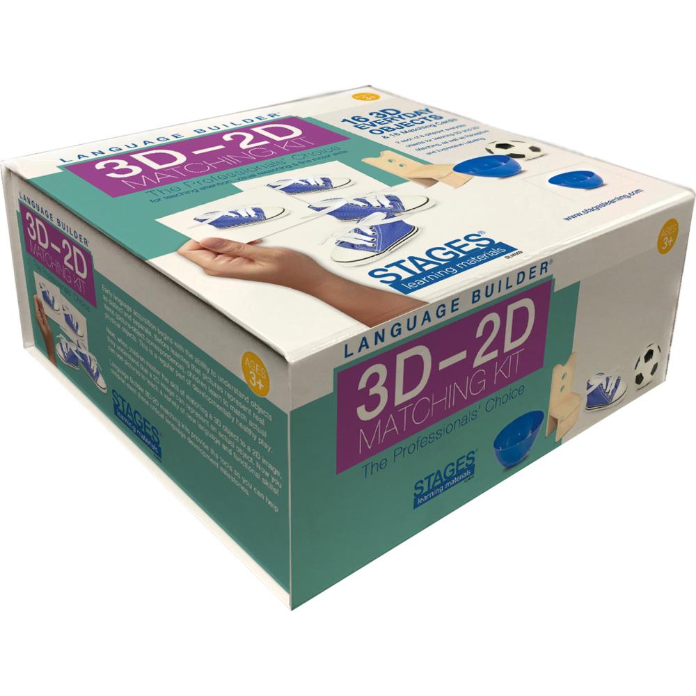 Stages Learning Materials SLM009 Language Builder 3D-2D Matching Kit, Everyday Objects