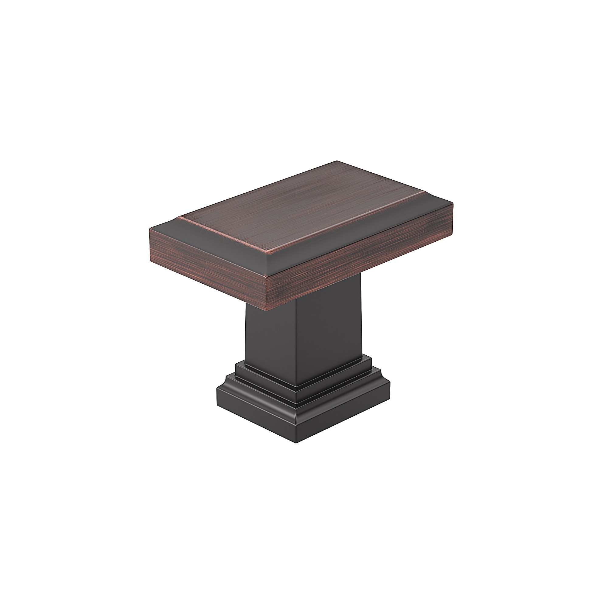 Richelieu BP79538BORB Mirabel 1-1/2-in Brushed Oil-Rubbed Bronze Rectangular Transitional Cabinet Knob