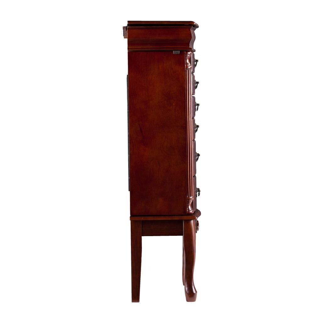 Aria Mahogany Jewelry Armoire with Lock - Zapffe Silversmiths