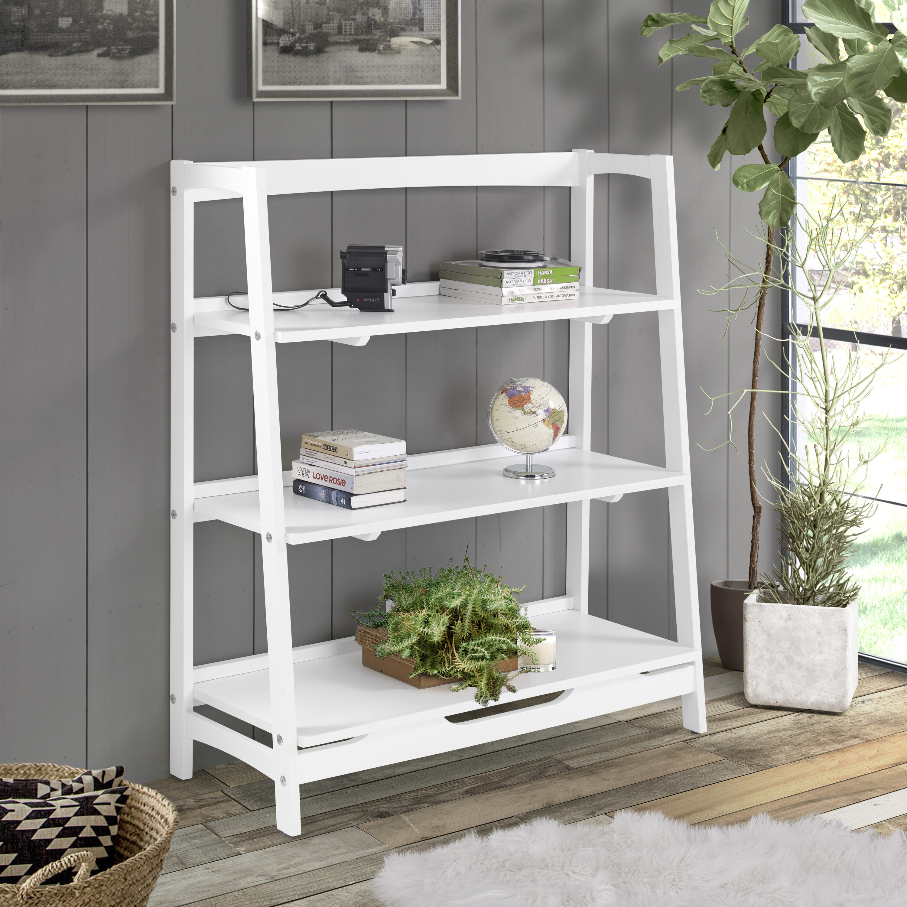 3 shelf deals ladder bookcase