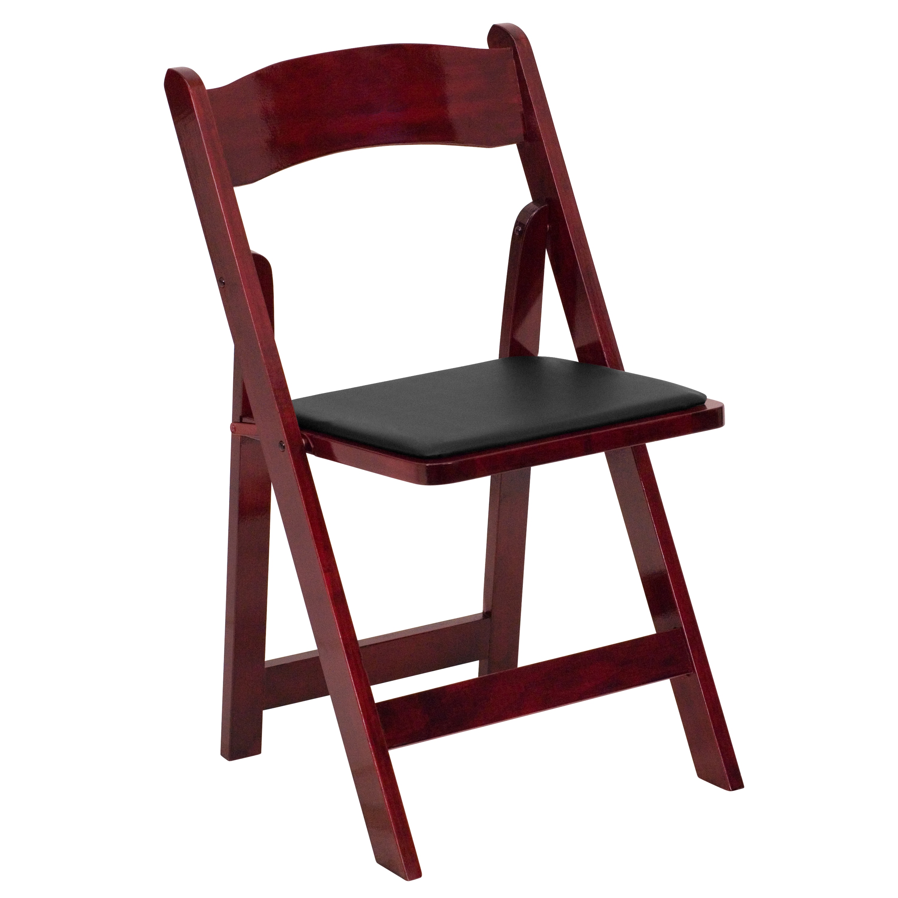 Flash Furniture 847254016315 Mahogany Commercial/Residential Standard Folding Chair with Upholstered Seat ( Outdoor )