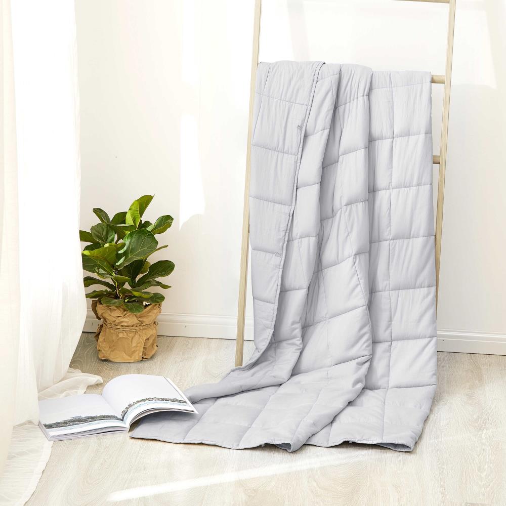 pur serenity Light Grey 48 in x 72 in Weighted Blanket in the