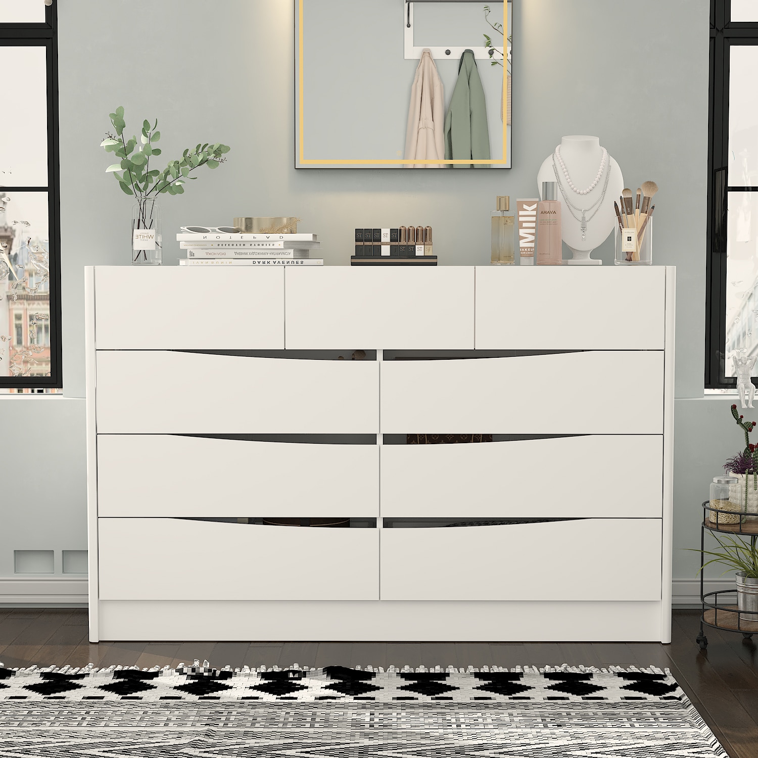 FUFU&GAGA KF330115-01 White Jewelry Armoire