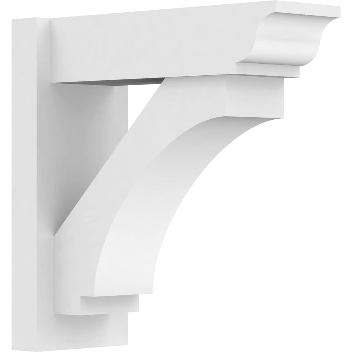 Ekena Millwork OUTP07X18X18IMP01 7-in W X 18-in D X 18-in H Imperial Architectural Grade PVC Outlooker with Traditional Ends
