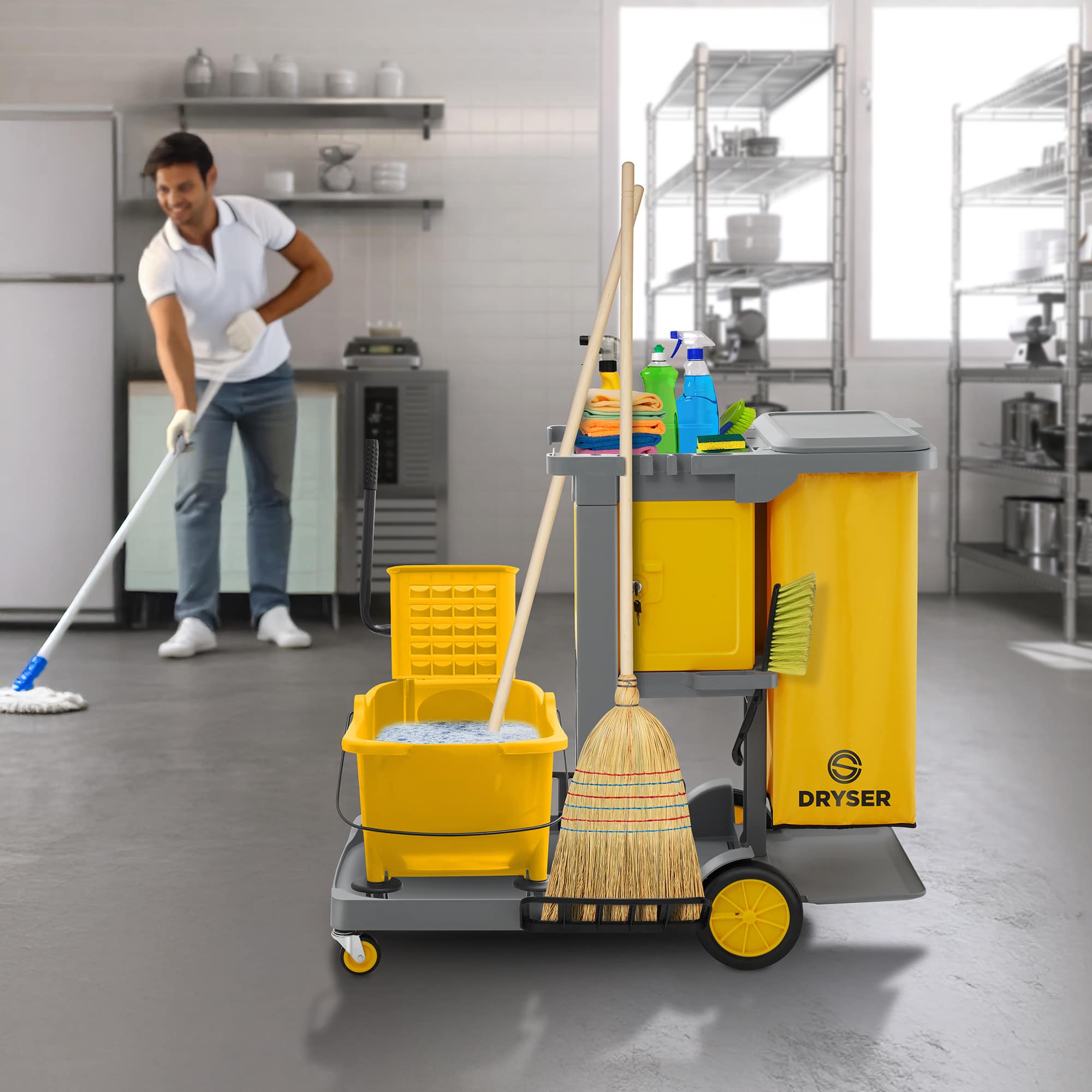 Dryser JAN-CRT-644-GRY Janitorial-Carts - View #7