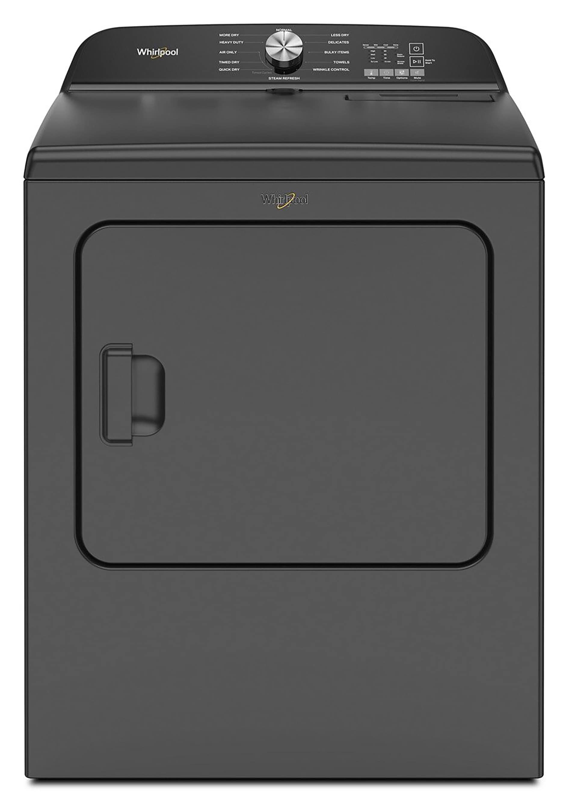 Whirlpool WGD6150PB 7-cu ft Steam Cycle Vented Gas Dryer ( Volcano Black )