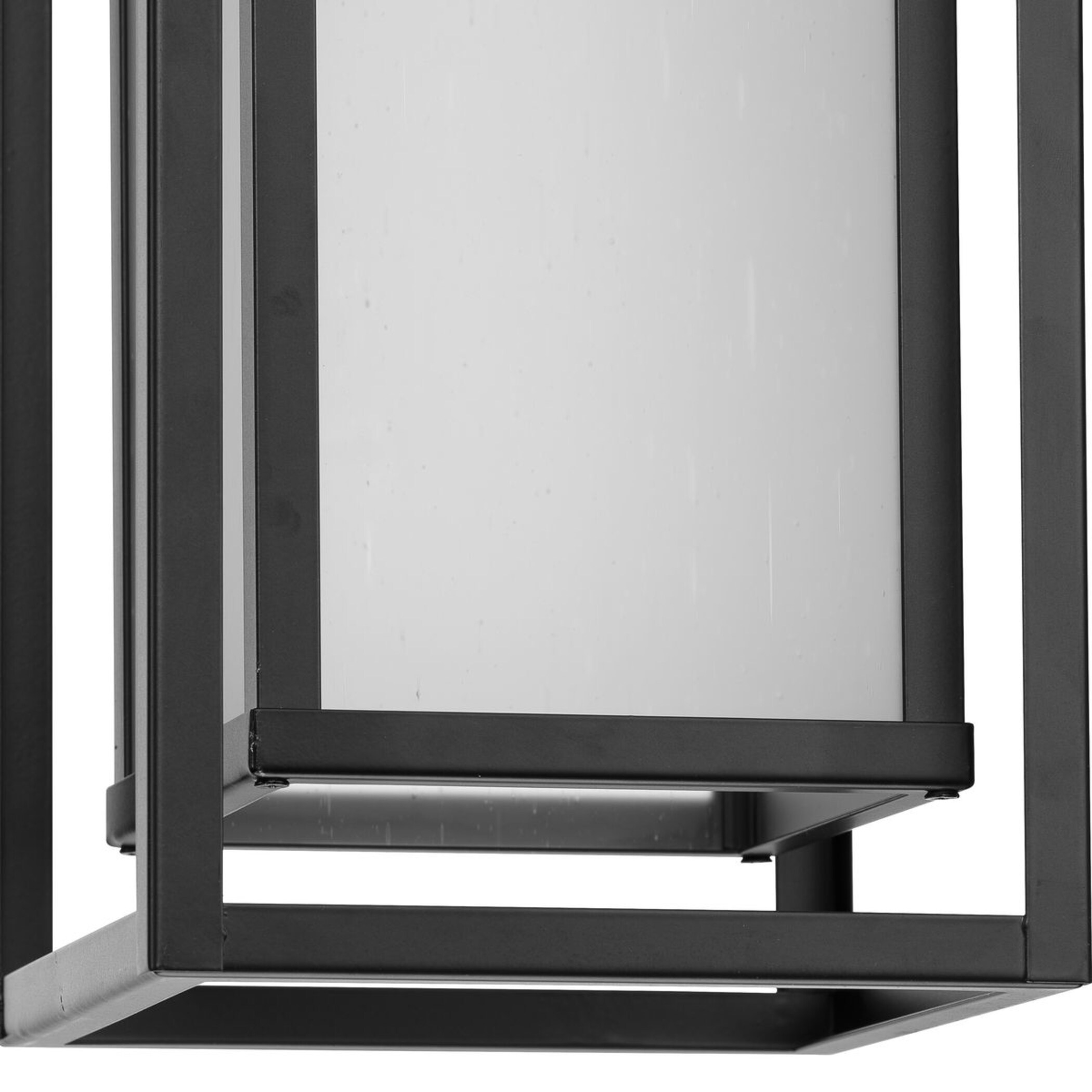 Matte Black Glass Indoor/Outdoor Hanging Lantern