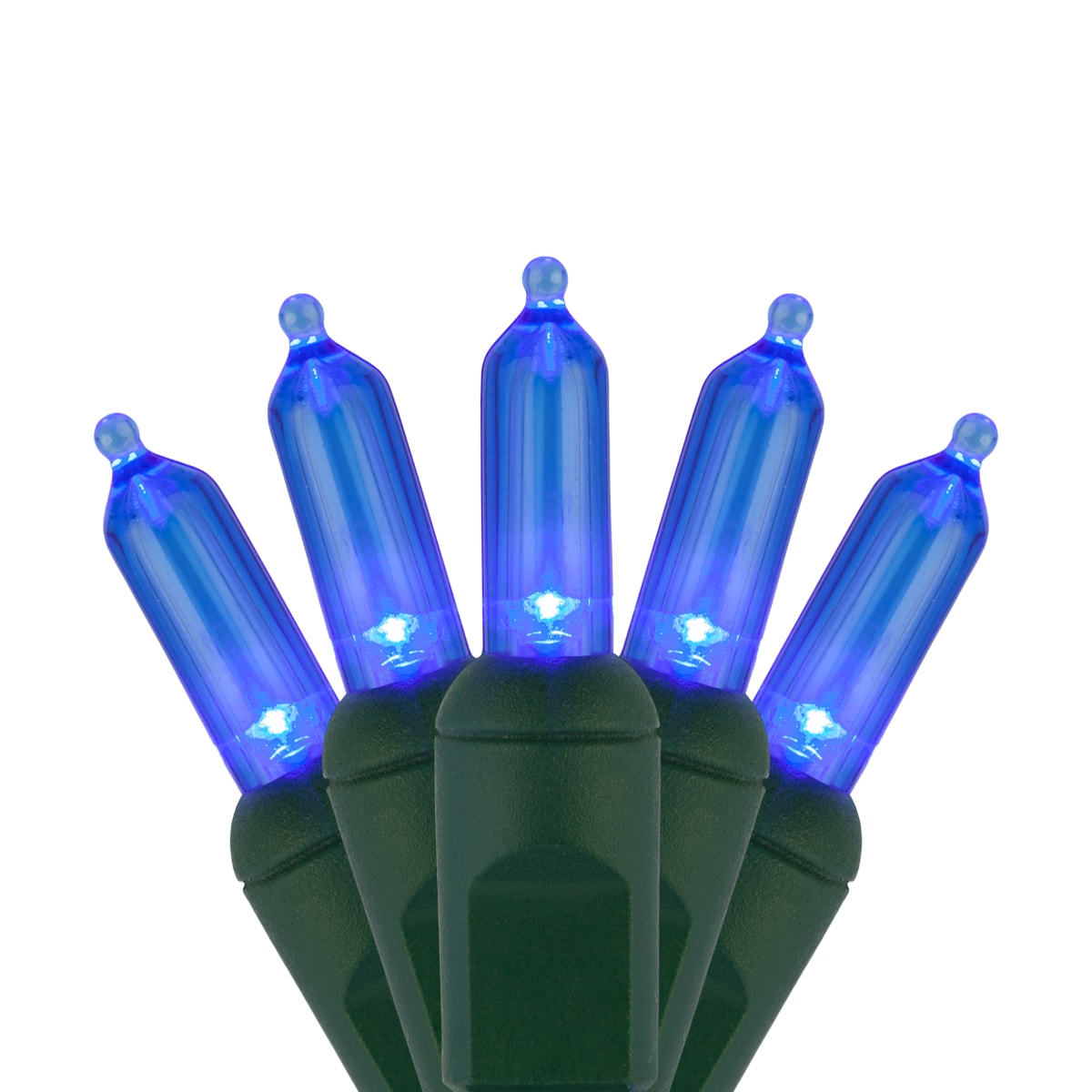 Wintergreen Lighting 74553 50 -Count 24.5-Feet Blue LED Plug-In Christmas String Lights