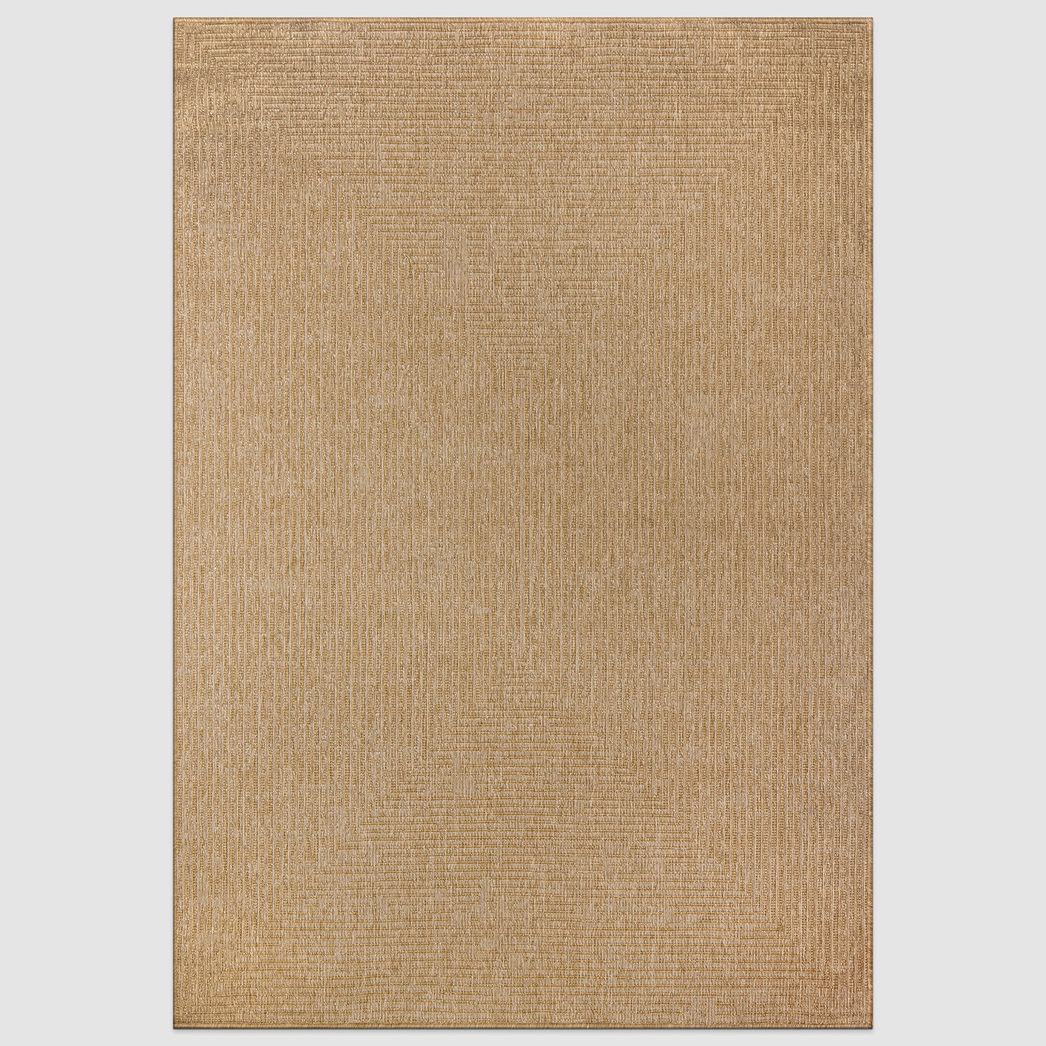 World Rug Gallery - Garden 5 x 7 (ft) Flatweave Polypropylene Natural Rectangular Indoor/Outdoor ...