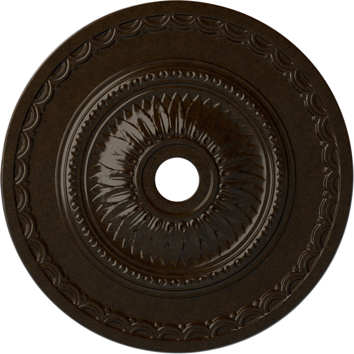 Ekena Millwork CM29SFBZS Sunflower 29.5-in W x 29.5-in L Painted Bronze Polyurethane Whole Ceiling Medallion